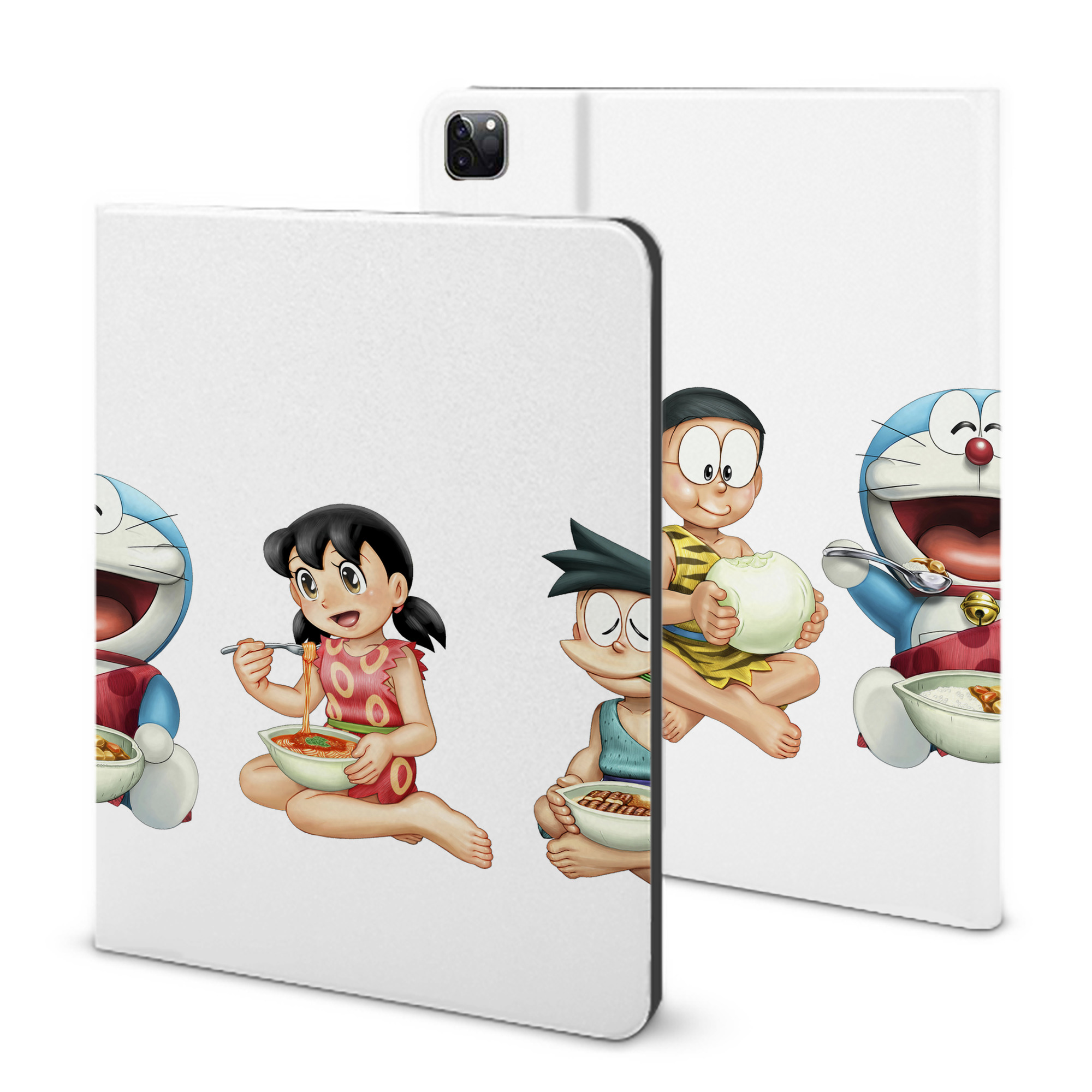（画像用） ドラえもん Doraemon IPad ケース ブック型 PUレザー TPU 耐衝撃 軽量 薄型 ペン収納なし 全面保護 IPad 各モデル対応
